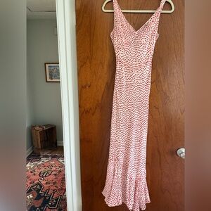 Realisation Par Zoe Jazz Devore Red and White Dress. NWT